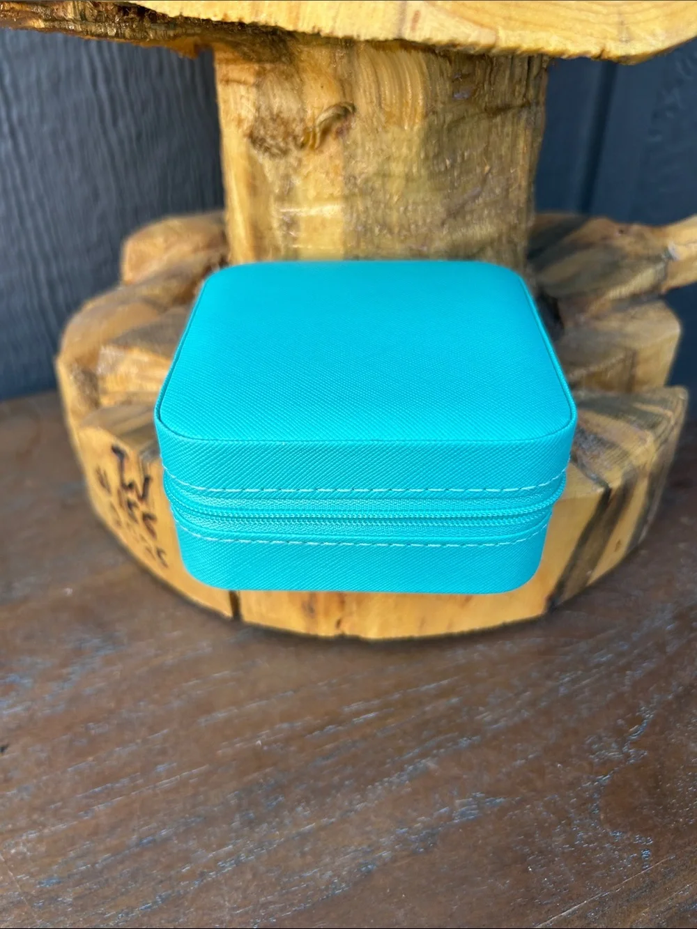Turquoise Travel Jewelry Case - Compact Jewelry Organizer